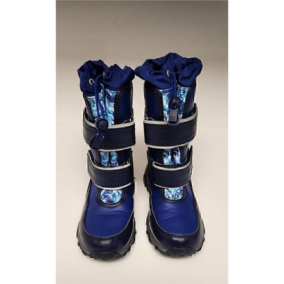 Lands End Kids Flurry Insulated Girls Winter Boots Snow 2M Color Blue/White - Picture 5 of 9